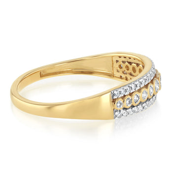 1/3 Carat Diamond Ring in 9ct Yellow Gold