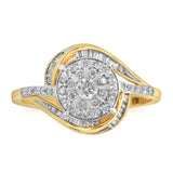 1/2 Carat Diamond Ring in 9ct Yellow Gold