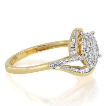 1/2 Carat Diamond Ring in 9ct Yellow Gold