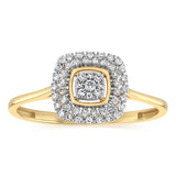 1/6 Carat Diamond Ring in 9ct Yellow Gold