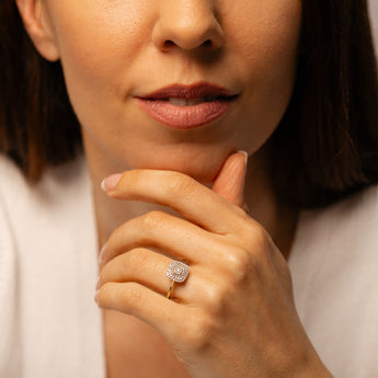 1/6 Carat Diamond Ring in 9ct Yellow Gold