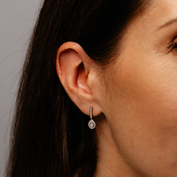1/6 Carat Diamond Drop Earrings in 9ct Yellow Gold