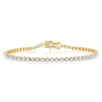 2 Carat Diamond Bracelet in 9ct Yellow Gold