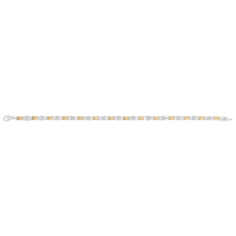 1/10 Carat Diamond 18.5cm Bracelet in Gold Plated Sterling Silver