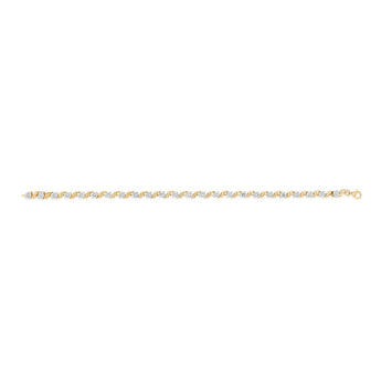 1/5 Carat Diamond Bracelet in Gold Plated Sterling Silver