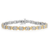 1/6 Carat Diamond 19.5cm Bracelet in Gold Plated Sterling Silver