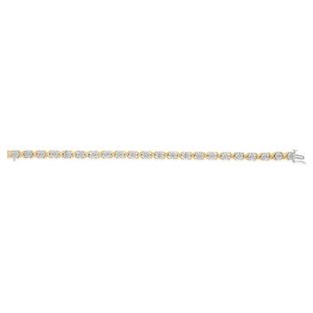 1/6 Carat Diamond 19.5cm Bracelet in Gold Plated Sterling Silver