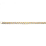 0.95 Carat Diamond 21cm Bracelet in Gold Plated Sterling Silver