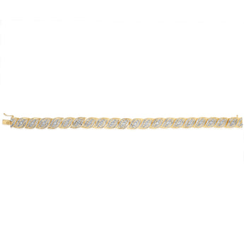 0.95 Carat Diamond 21cm Bracelet in Gold Plated Sterling Silver