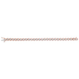1/5 Carat Diamond Bracelet in Rose Gold Plated Sterling Silver