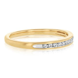 1/10 Carat Diamond Eternity Straight Ring in 9ct Yellow Gold