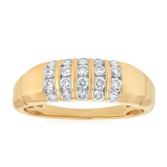 0.60 Carat Diamond Gents Ring in 9ct Yellow Gold