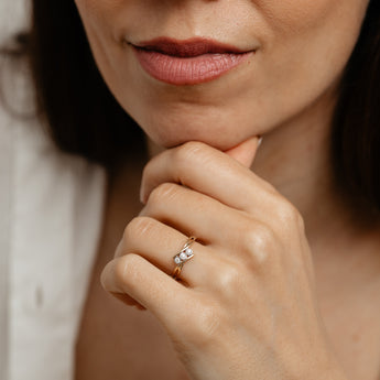 3 Diamond Ring in 9ct Yellow Gold
