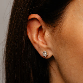 3/4 Carat Diamond Stud Earrings in 9ct Yellow Gold