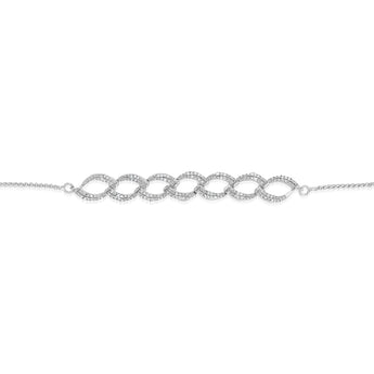 1/5 Carat Diamond Bolo Bracelet in Stirling Silver