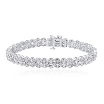 0.90 Carat Diamond Bracelet in Stirling Silver