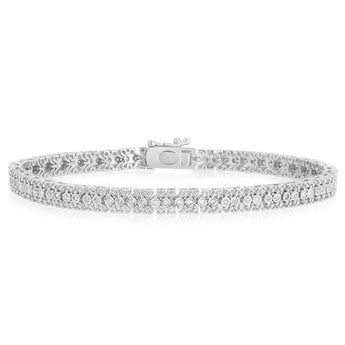 0.45 Carat Diamond 18cm Bracelet in Stirling Silver