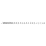 1/5 Carat Diamond Flower Bracelet in Stirling Silver