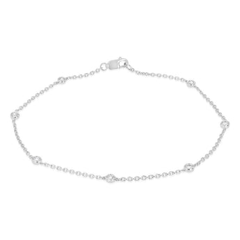 1/6 Carat Diamond Bracelet in Stirling Silver
