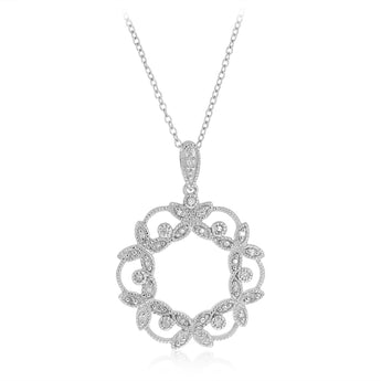 Diamond Pendant in Sterling Silver