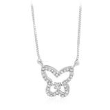 1/5 Carat Diamond Butterfly Pendant on 45cm Chain in Sterling Silver