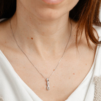1/5 Carat Diamond Butterfly Pendant on 45cm Chain in Sterling Silver