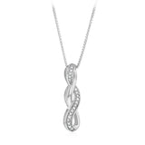 Diamond Pendant on 46cm Chain in Sterling Silver