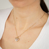 1/10 Carat Diamond Heart Pedant on 46cm Chain in Gold Plated Sterling Silver