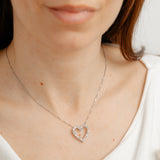 1/4 Carat Diamond Heart Pendant on 45cm Chain in Sterling Silver