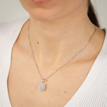 Diamond Pendant in Sterling Silver