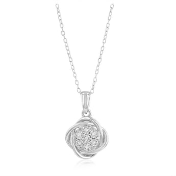 Diamond Pendant in Sterling Silver