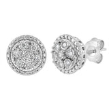 0.45 Carat Diamond Stud Earrings and Pendant on 45cm Chain Set in Sterling Silver