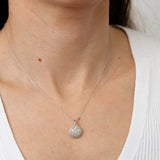 0.45 Carat Diamond Stud Earrings and Pendant on 45cm Chain Set in Sterling Silver