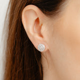Diamond Stud Earrings in Sterling Silver