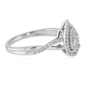 1/5 Carat Diamond Ring in Sterling Silver