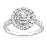 24 Diamonds Ring in Sterling Silver