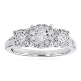 0.45 Carat Diamond Ring in Sterling Silver