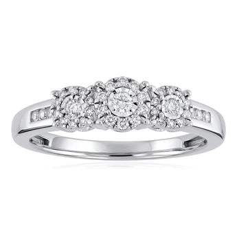 1/5 Carat Diamond Ring in Sterling Silver