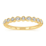 11 Diamonds Ring in Gold Plated Sterling Silver