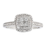 Diamond Ring in Sterling Silver