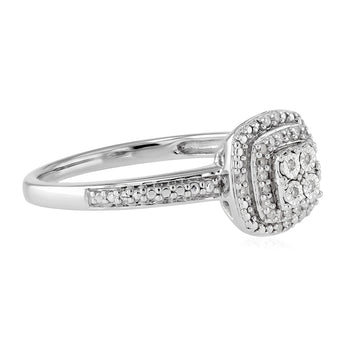 Diamond Ring in Sterling Silver