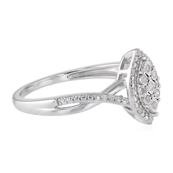 23 Diamonds Ring in Sterling Silver