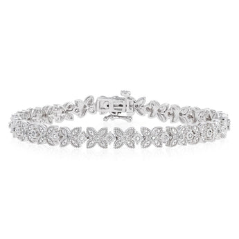 0.45 Carat Diamond Bracelet in Sterling Silver