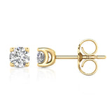 3/4 Carat Diamond Solitaire Stud Earrings in 9ct Yellow Gold