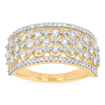 1 Carat Diamond Ring in 9ct Yellow Gold