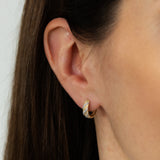 1/10 Carat Diamond Hoop Earrings in 9ct Yellow Gold