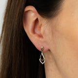 1/10 Carat Diamond Drop Earrings in 9ct Yellow Gold