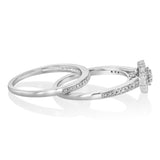 0.40 Carat Diamond Bridal Set Ring in 9ct White Gold