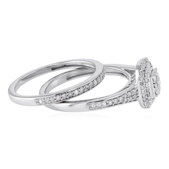 0.65 Carat Diamond 2-Ring Bridal Set in Platinum