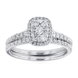 0.65 Carat Diamond 2-Ring Bridal Set in Platinum